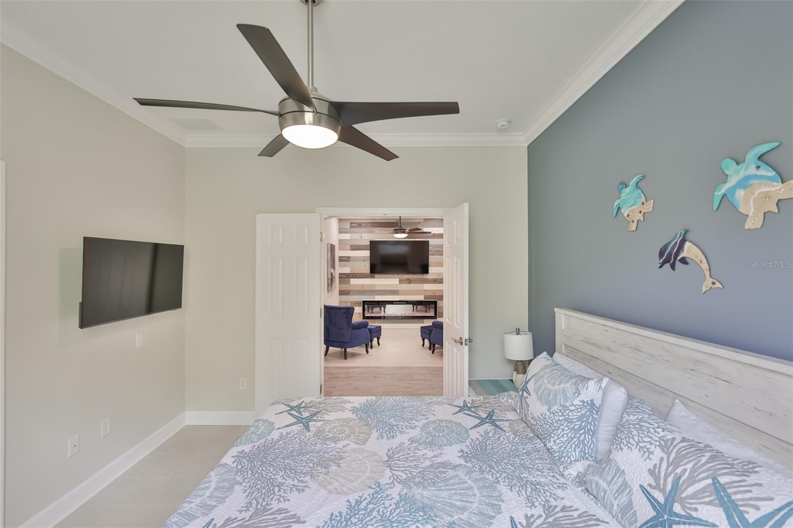 Bedroom #2 is good size, clean and modern.