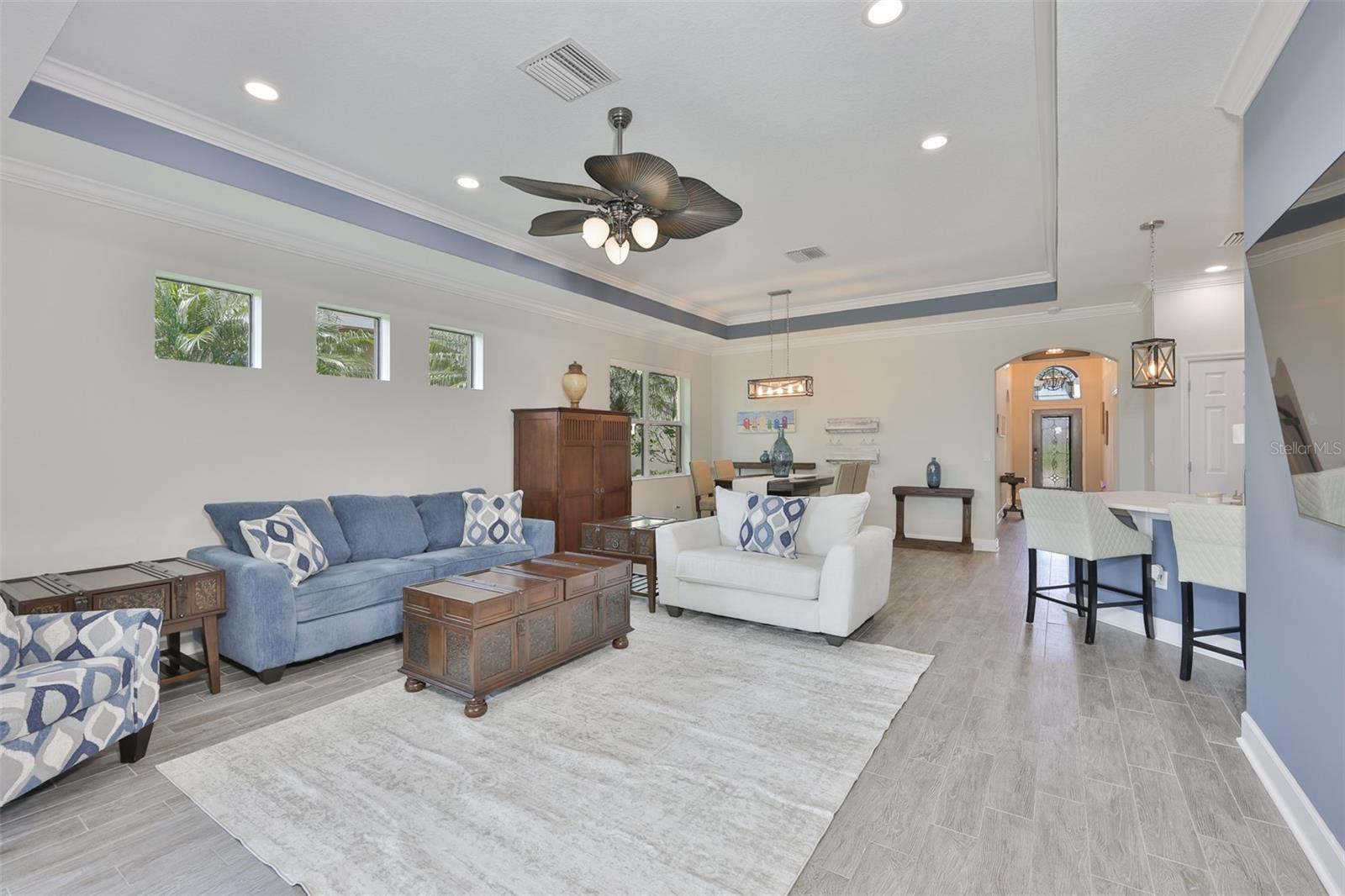View looking back from the patio.  Notice how clean and spacious this home is.