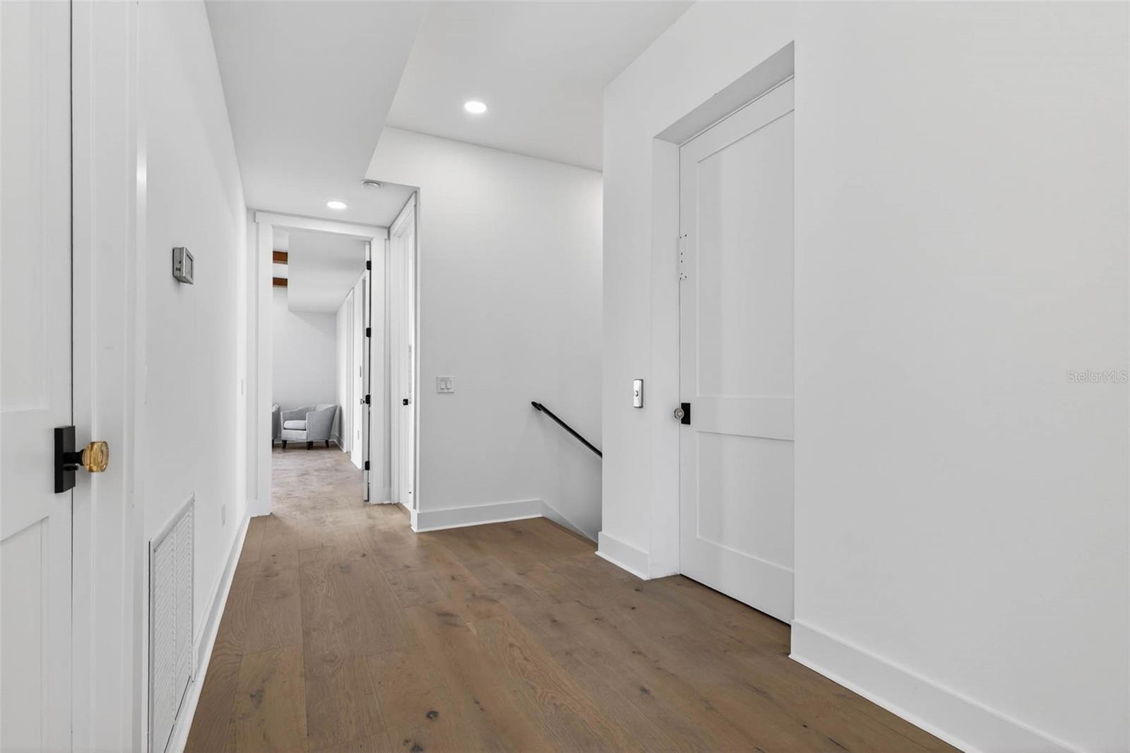 Elevator access from top floor to garage.