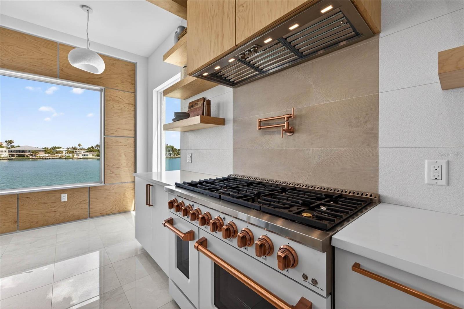 Natural gas cook top.