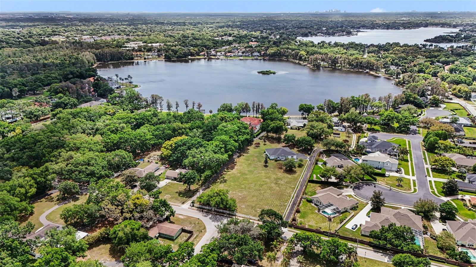 Ariel view of Platt Lake and Lake Magdalene