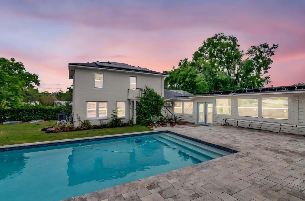 Custom Heated/Salt Pool with Pavered Deck and Entry to Breezeway