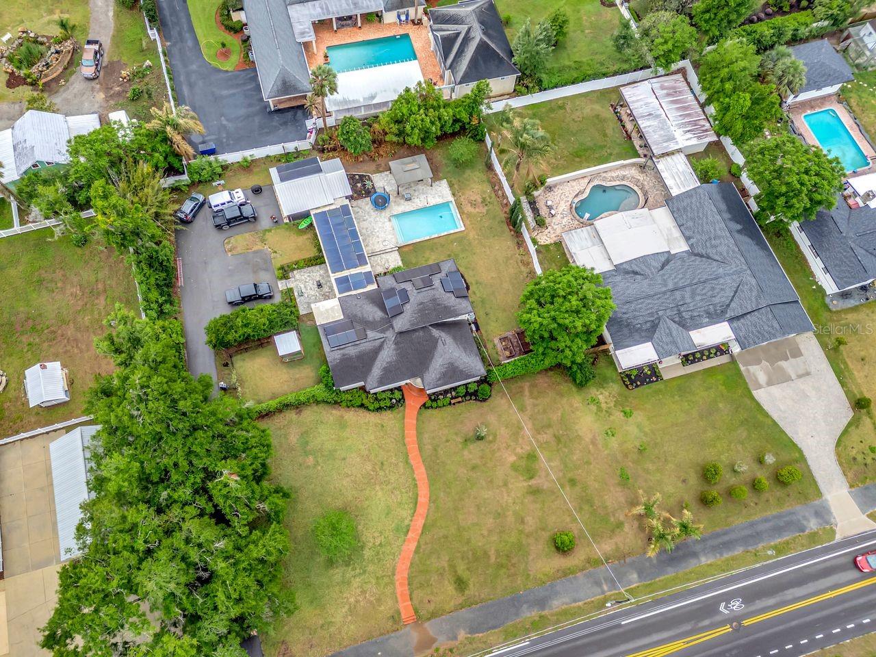 Aerial View of Home and SOLAR Panels - PAID OFF!