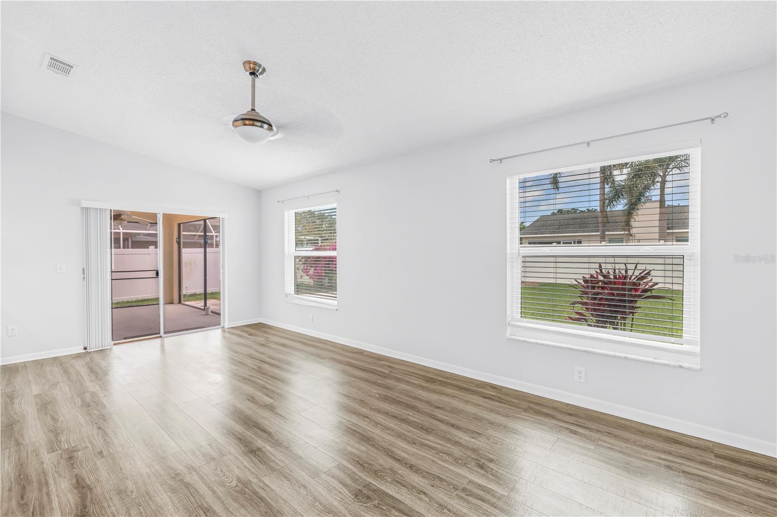 Family Room With Sliders To Screened Porch