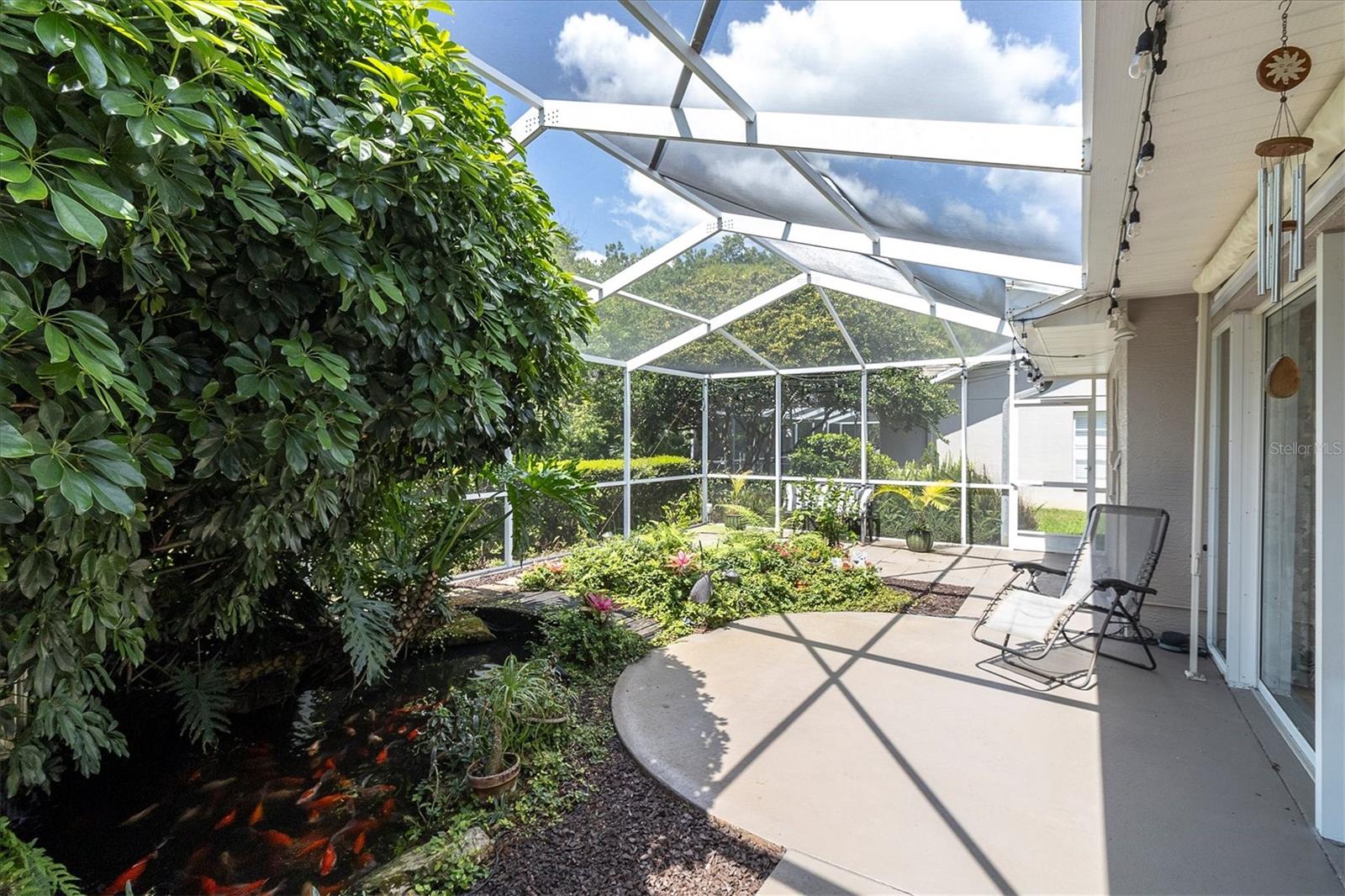 Covered Lanai - Koi Pond