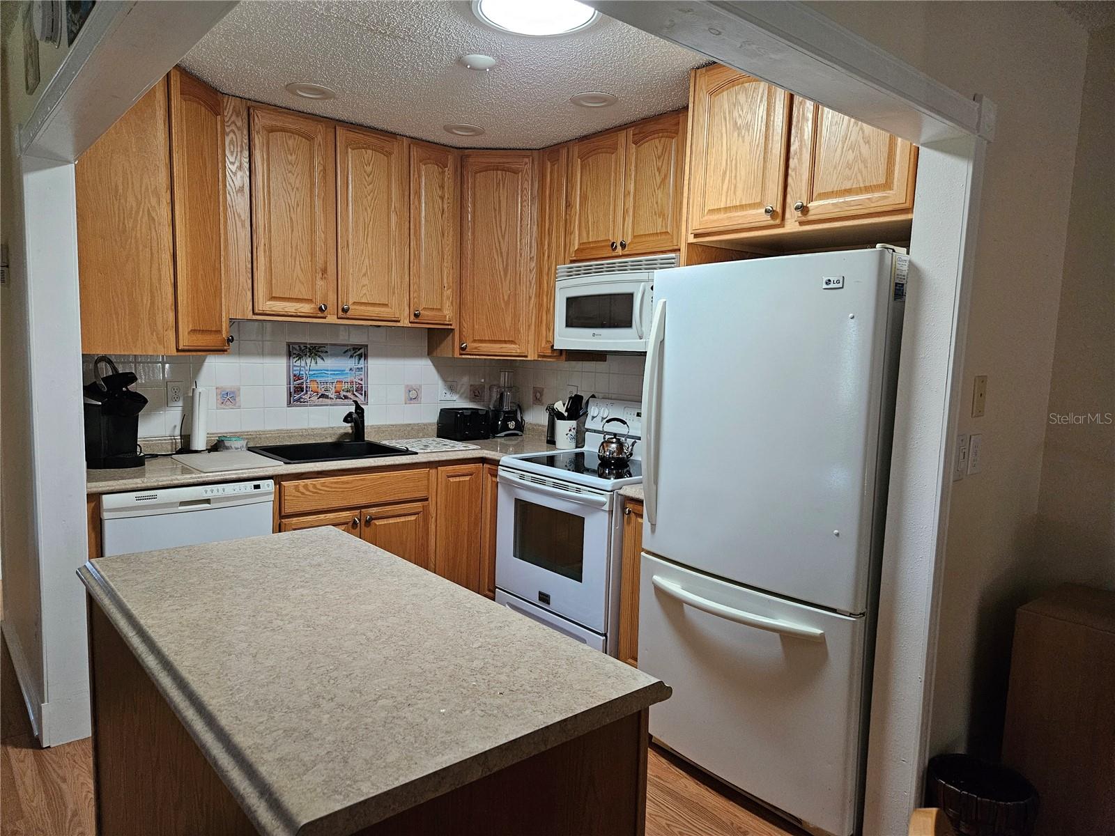 Kitchen has a solar tube