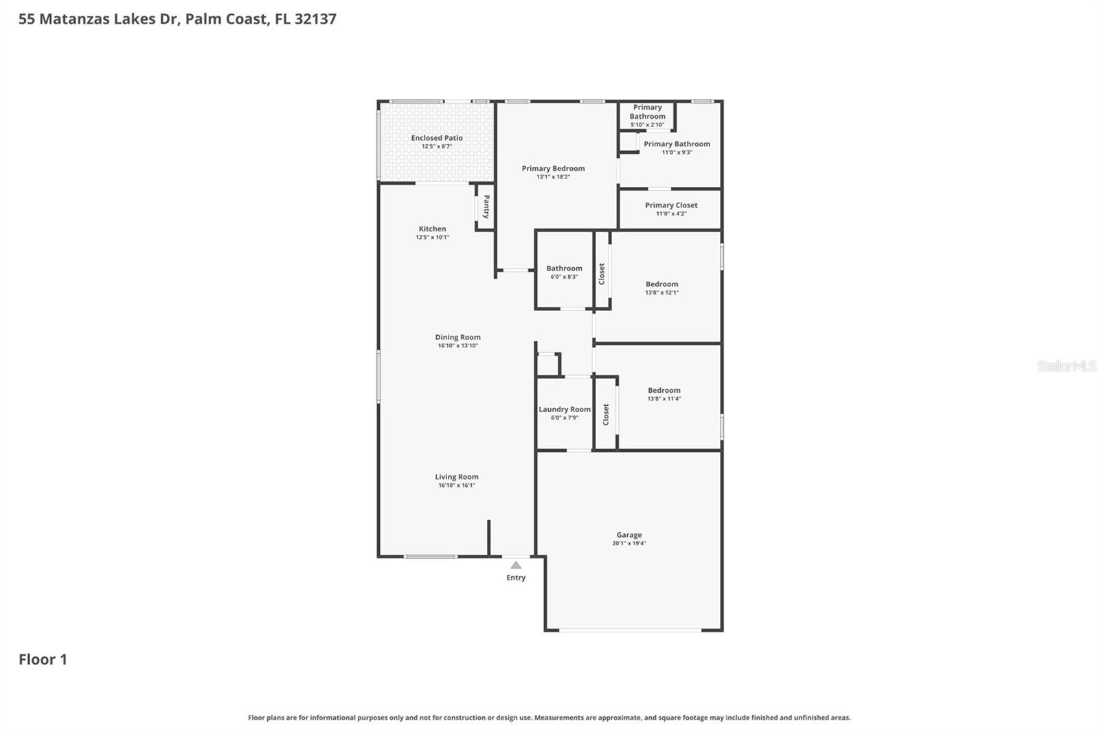 55 MATANZAS LAKES DR, PALM COAST, FL, 32137