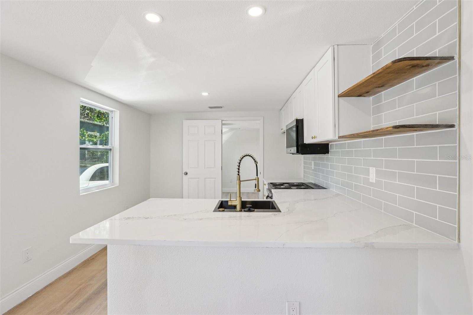Guest house kitchen - refrigerator will be added.
