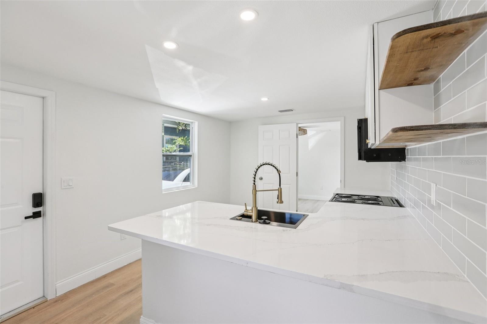 Guest house kitchen - refrigerator will be added.