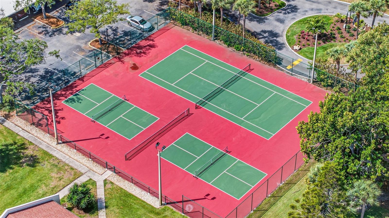 Anenities include: Tennis and Pickleball