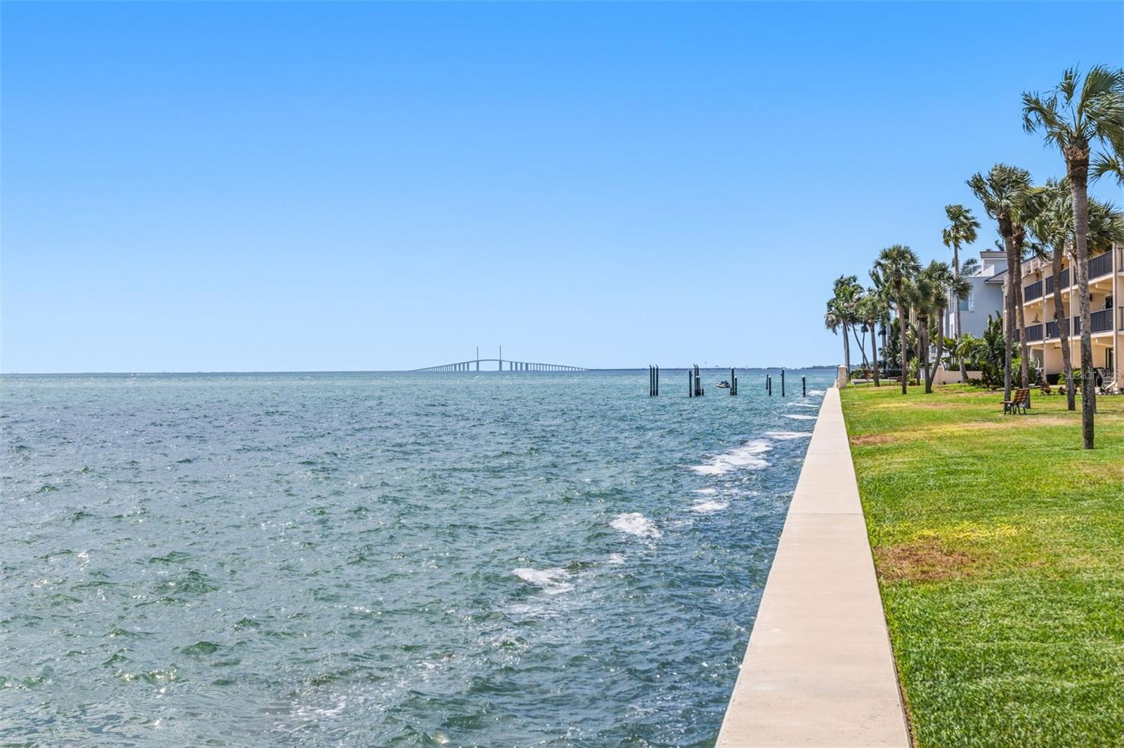 Views to skyway bridge and Tampa Bay