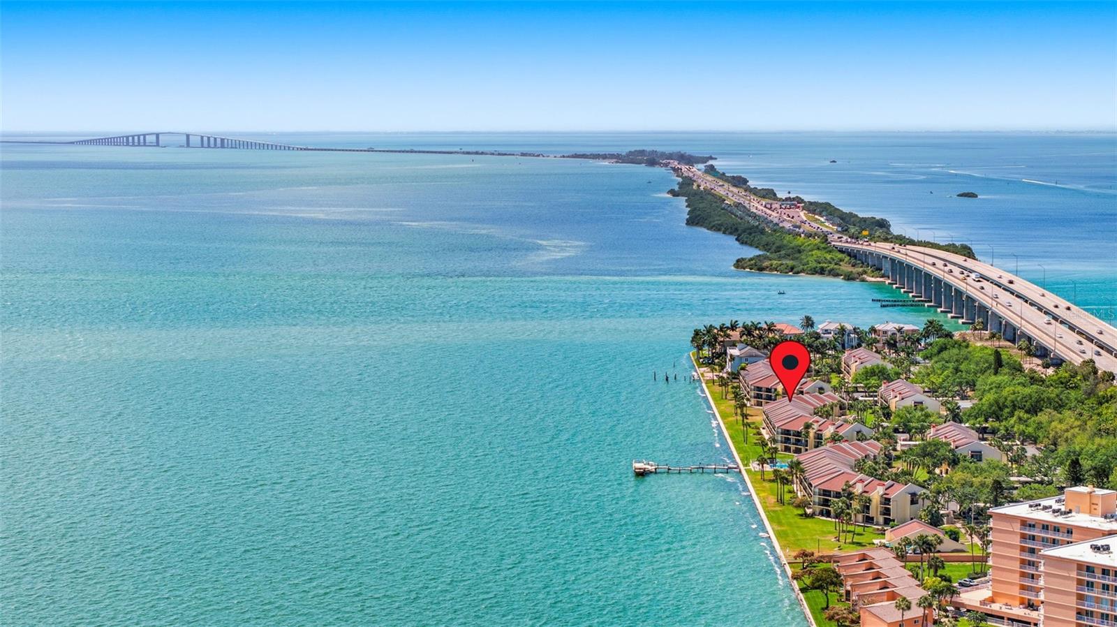 Aerial view to show bridge to skyway  - Short distance to Bradenton and Sarasota area