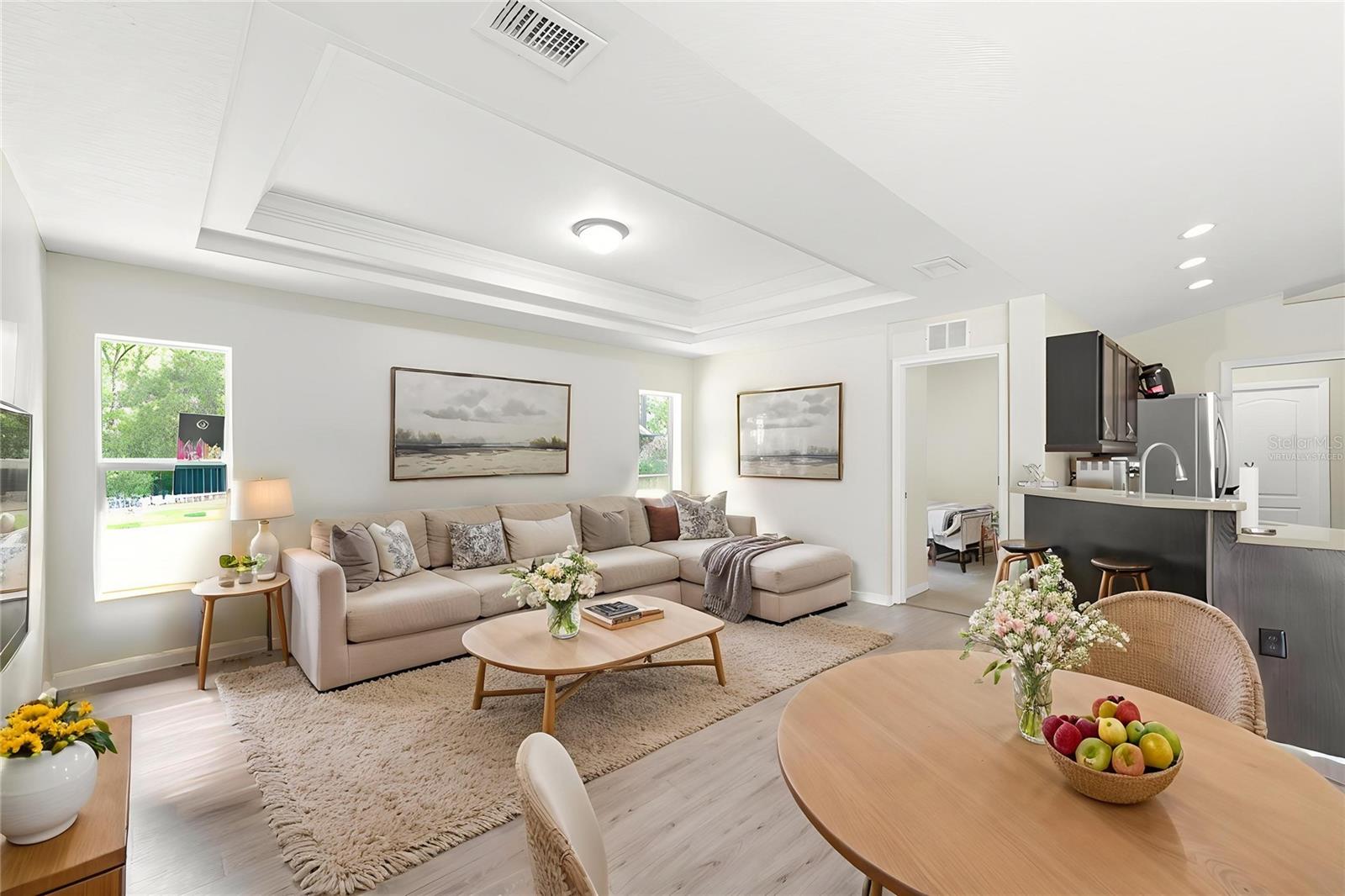 Family Room Virtually Staged