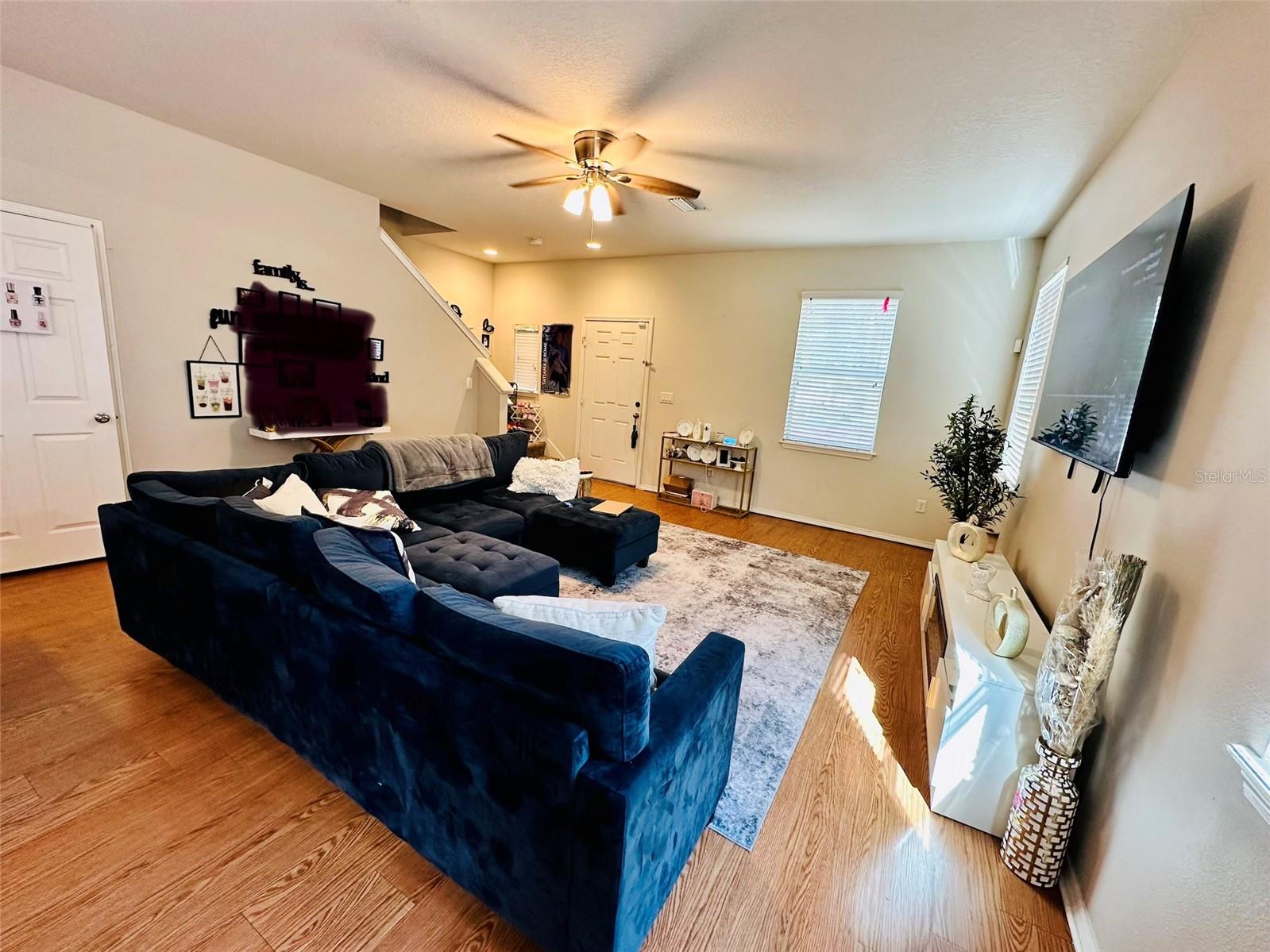 family photos have been blurred out