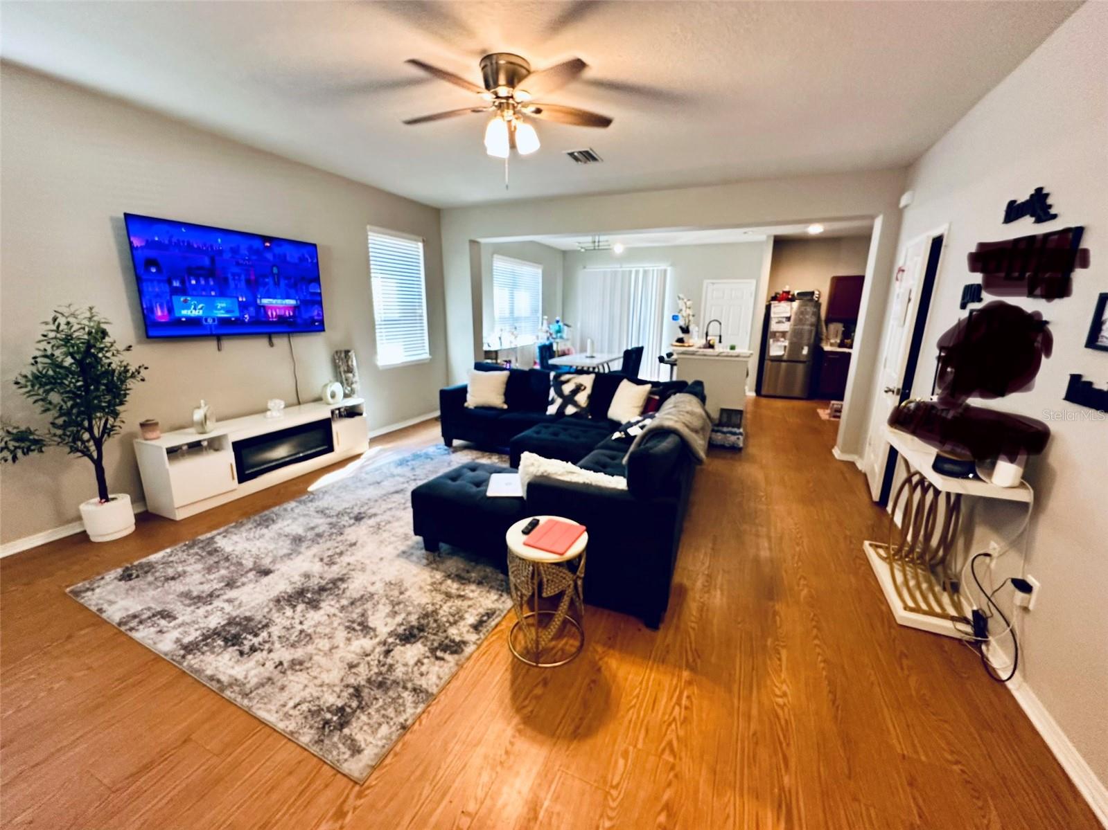 family photos have been blurred out