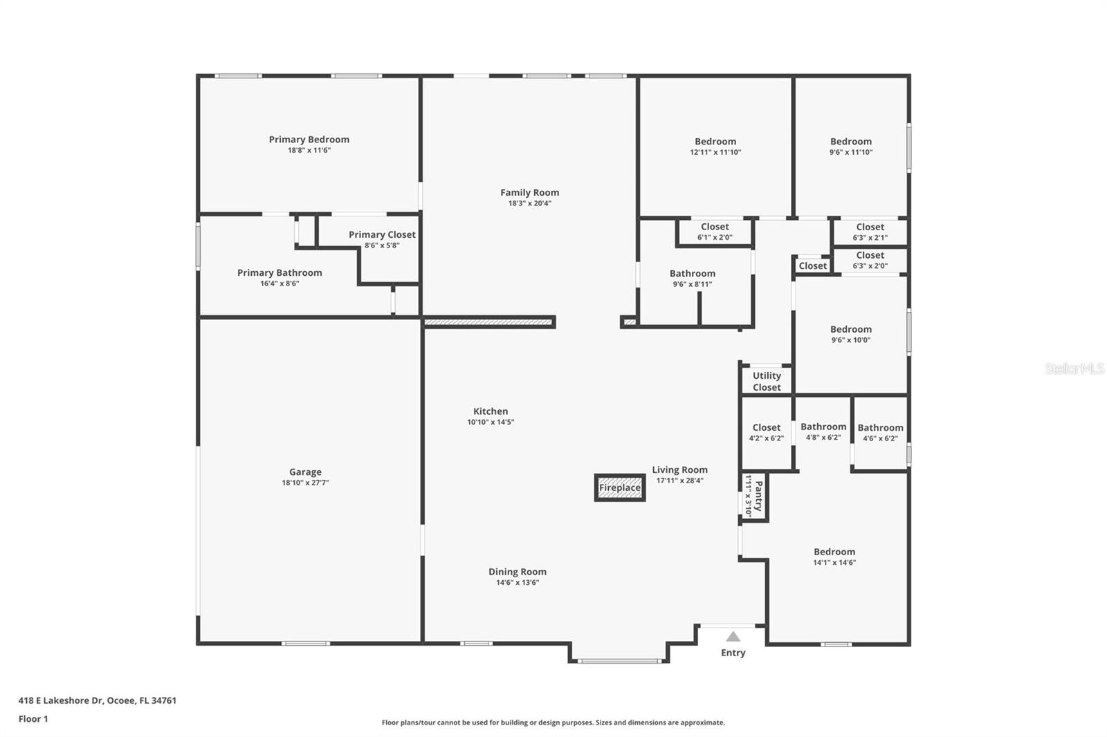 418 E LAKESHORE DR, OCOEE, FL, 34761