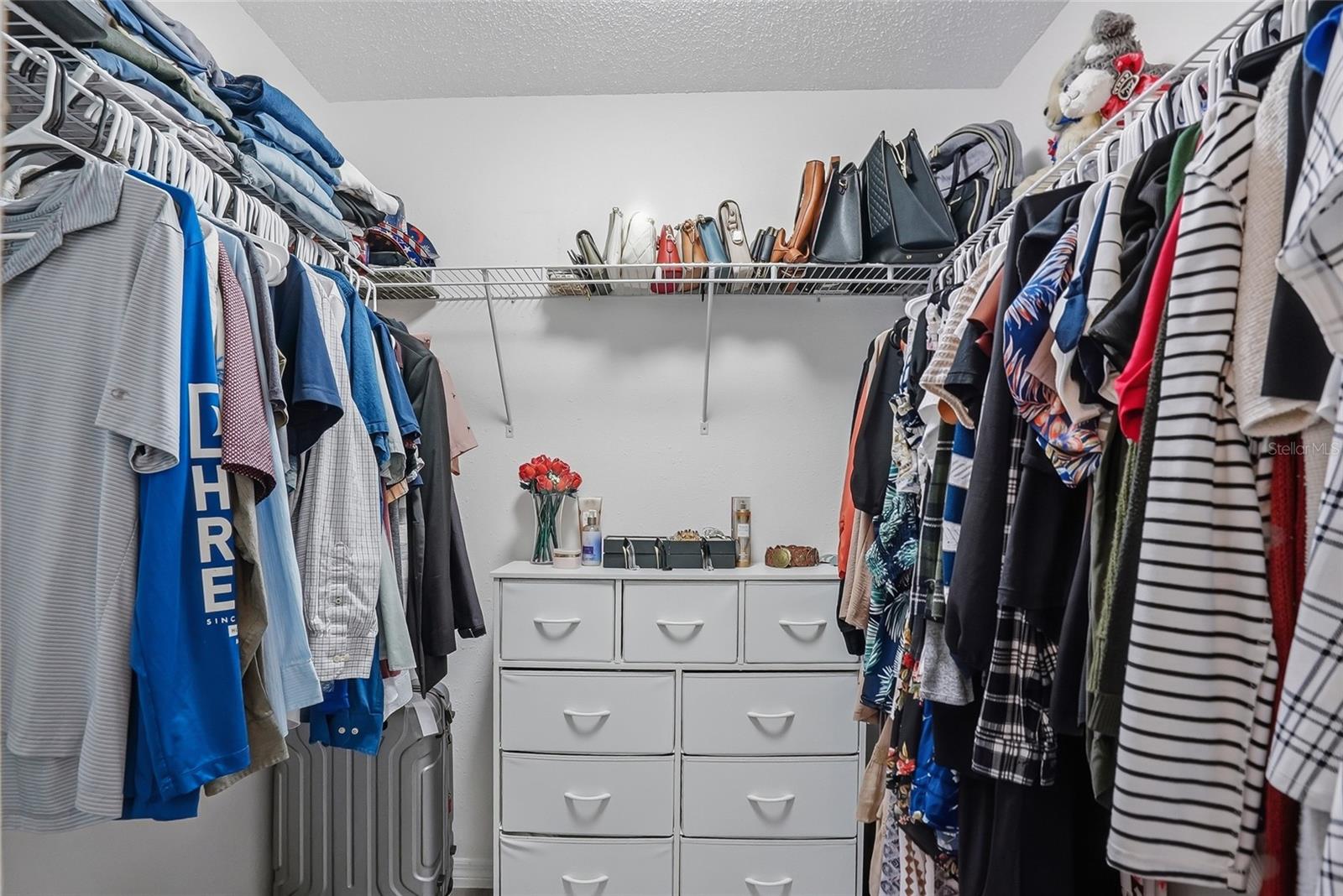 Walk in closet in Primary