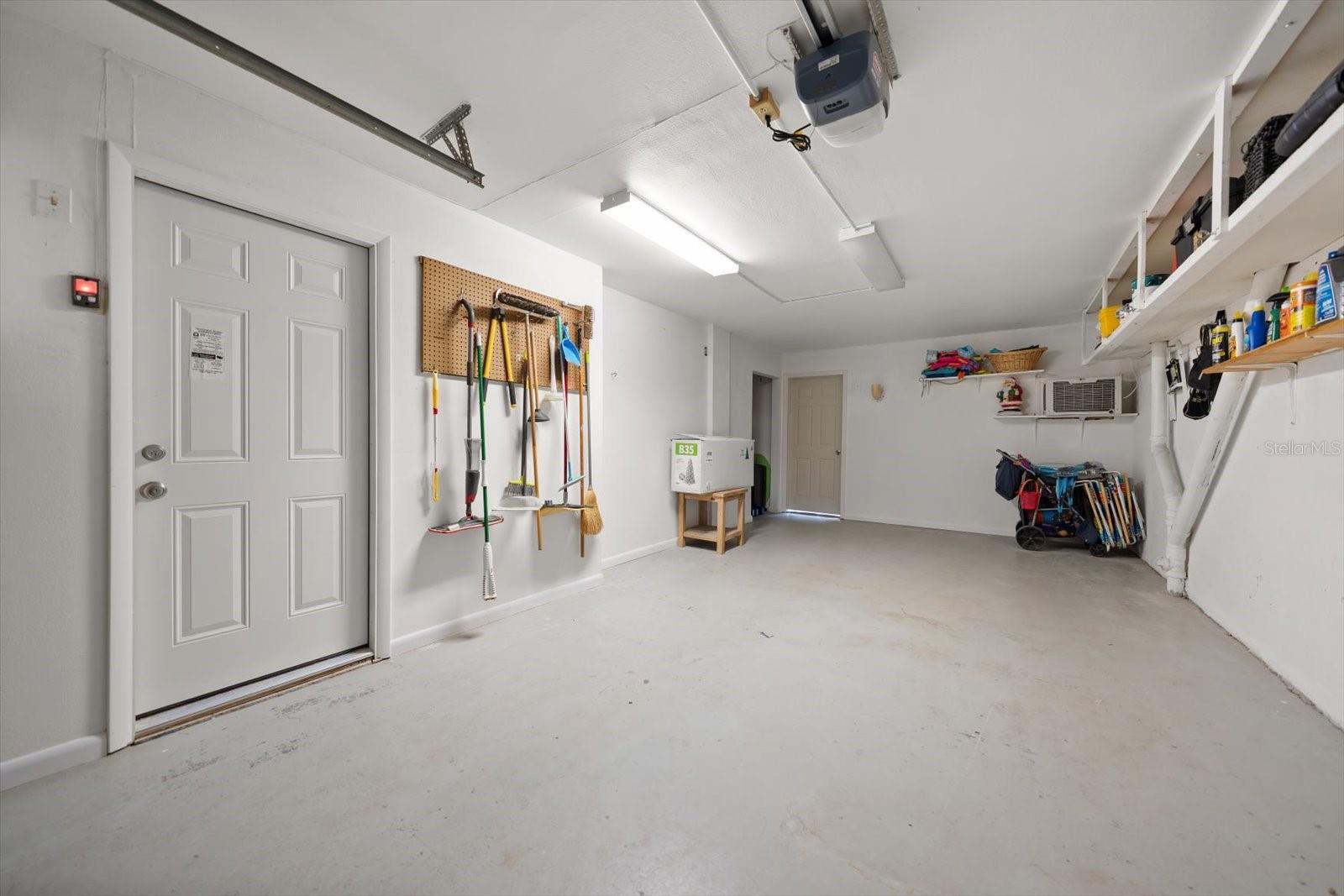 Oversized one car garage with space for storage or golf cart!