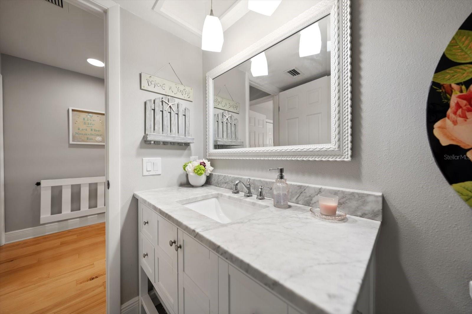 Guest bathroom located on main living level.