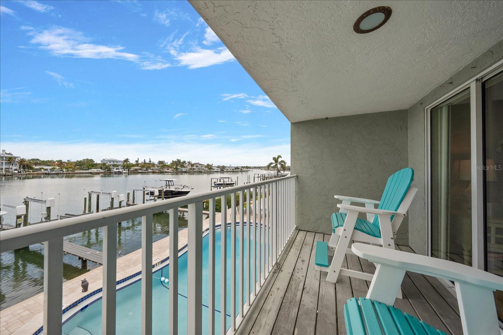 No better place to start the day than from the privacy of the balcony overlooking the protected cove.