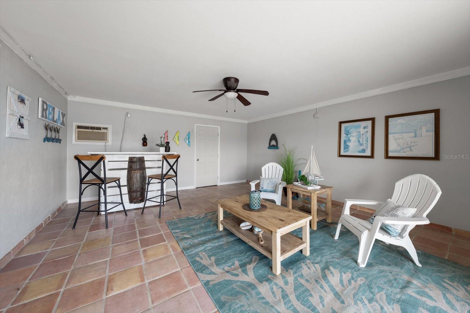 Additional ground-level area not included in the square footage offers the perfect space for hobbies, exercise, or gatherings.