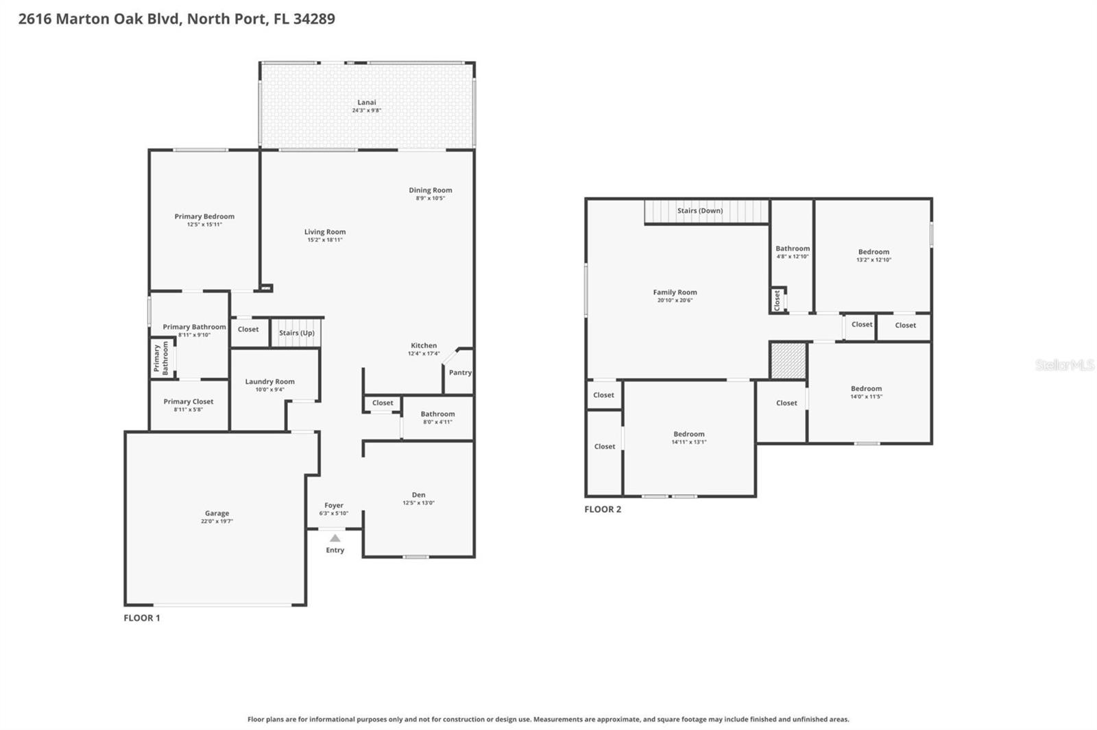 2616 MARTON OAK BLVD, NORTH PORT, FL, 34289