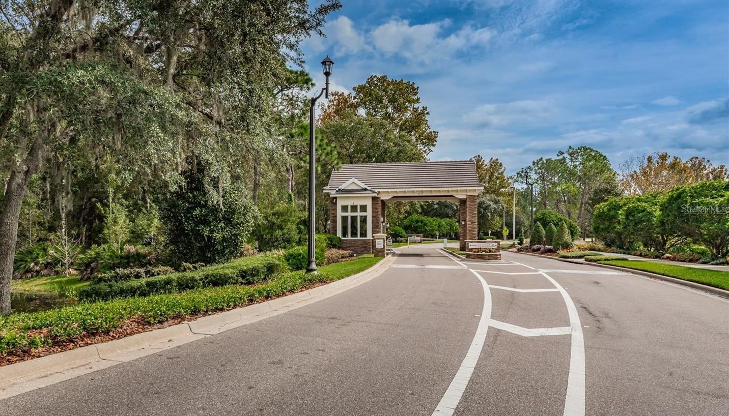 One of two Hunters Green Country Club Guard Gates