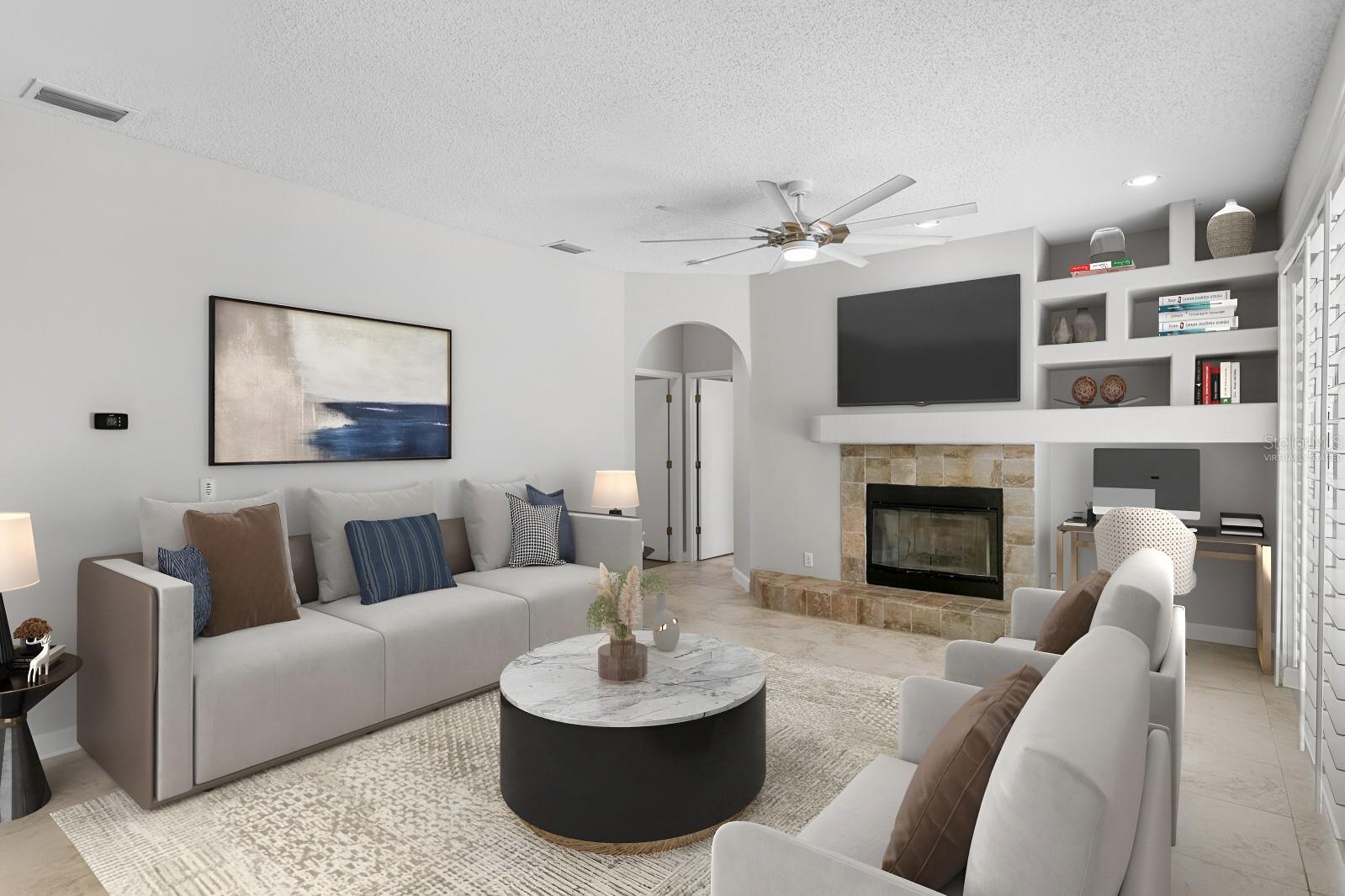 Family Room - Virtually Staged