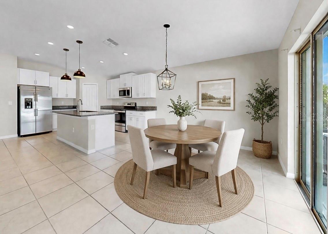 Virtually Staged Breakfast Nook