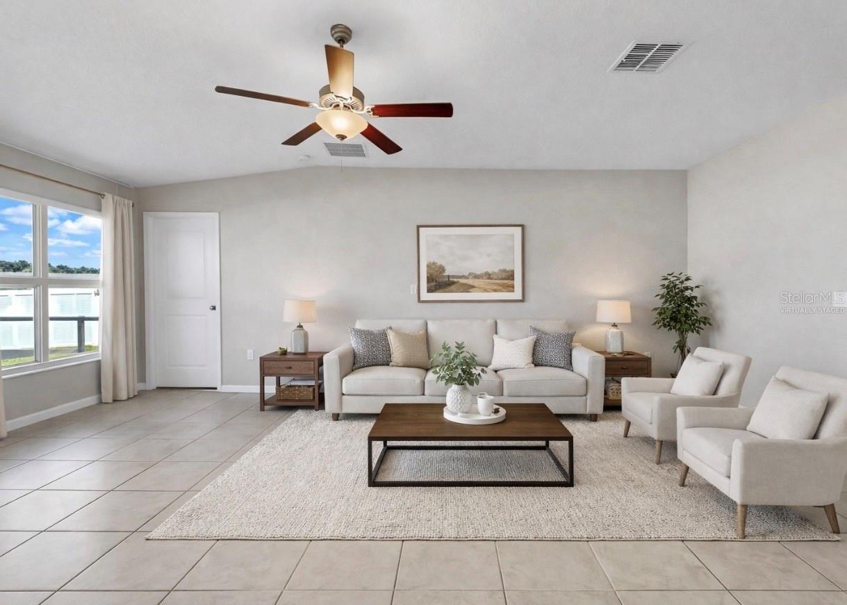 Virtually Staged Living Room