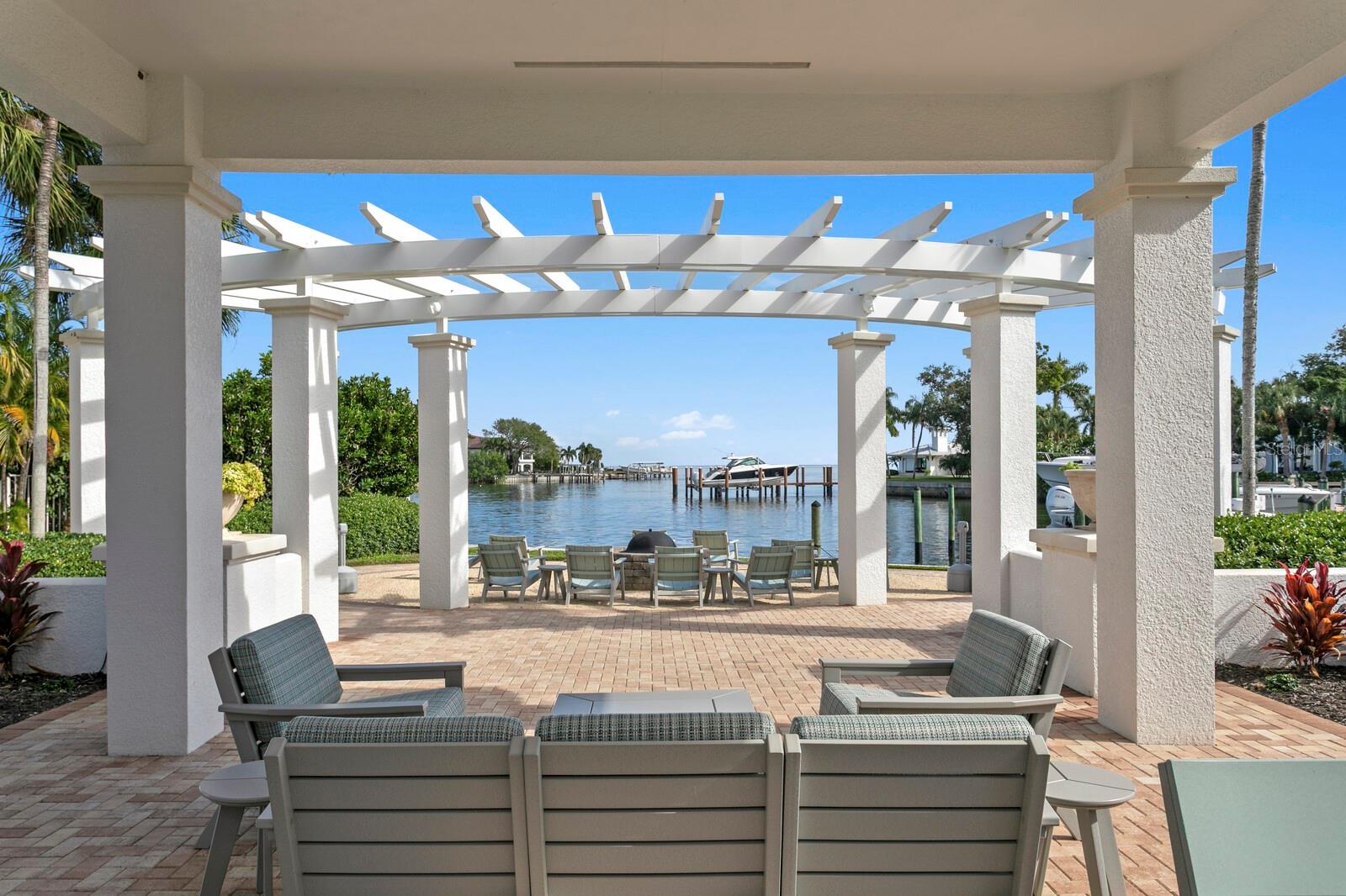 waterside firepit for the enjoyment of Water Club residents.Waterside firepit providing a space where residents can gather and appreciate the surroundings, making every day here a beautiful day.