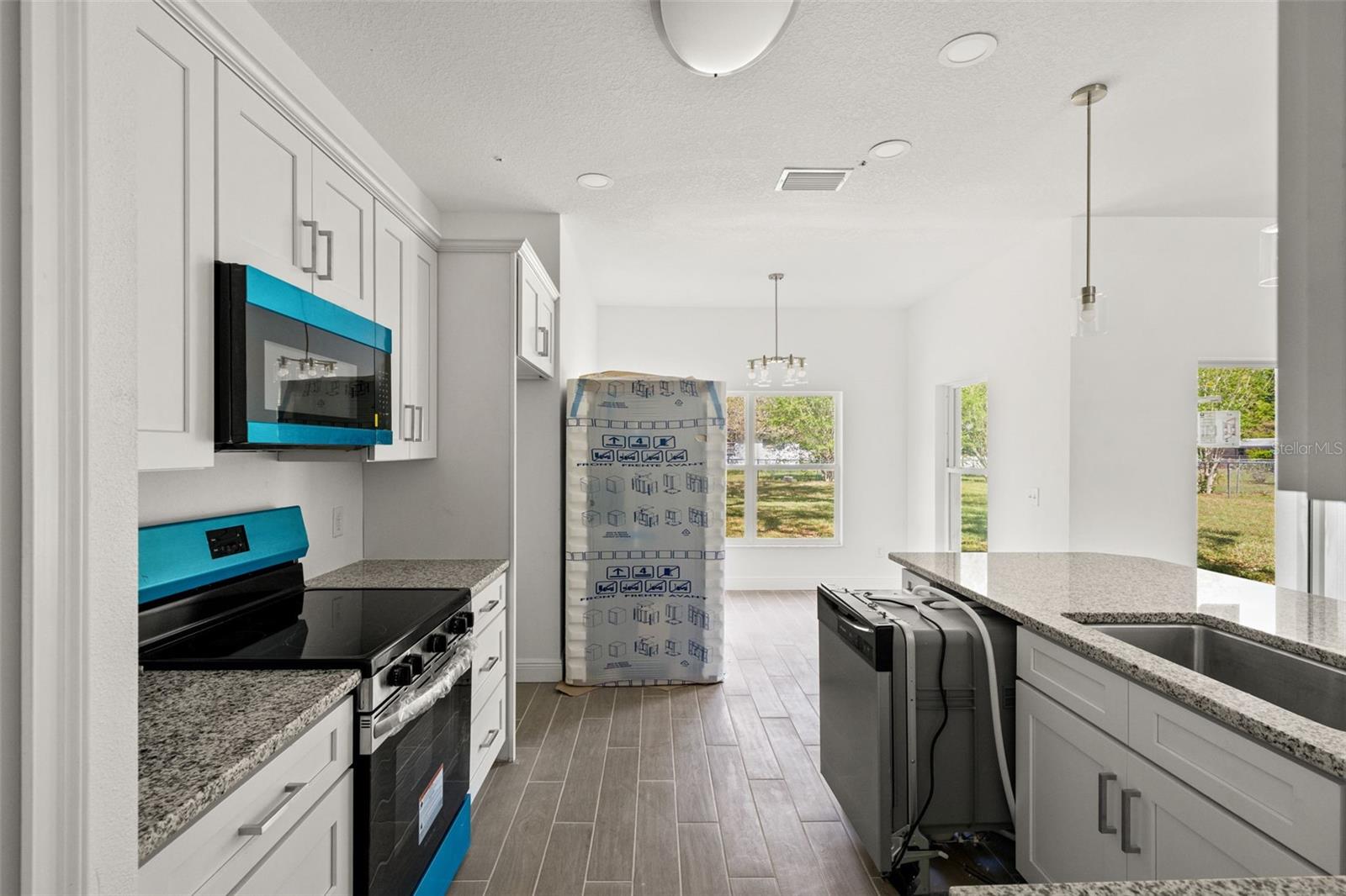 stainless steel appliances in the kitchen