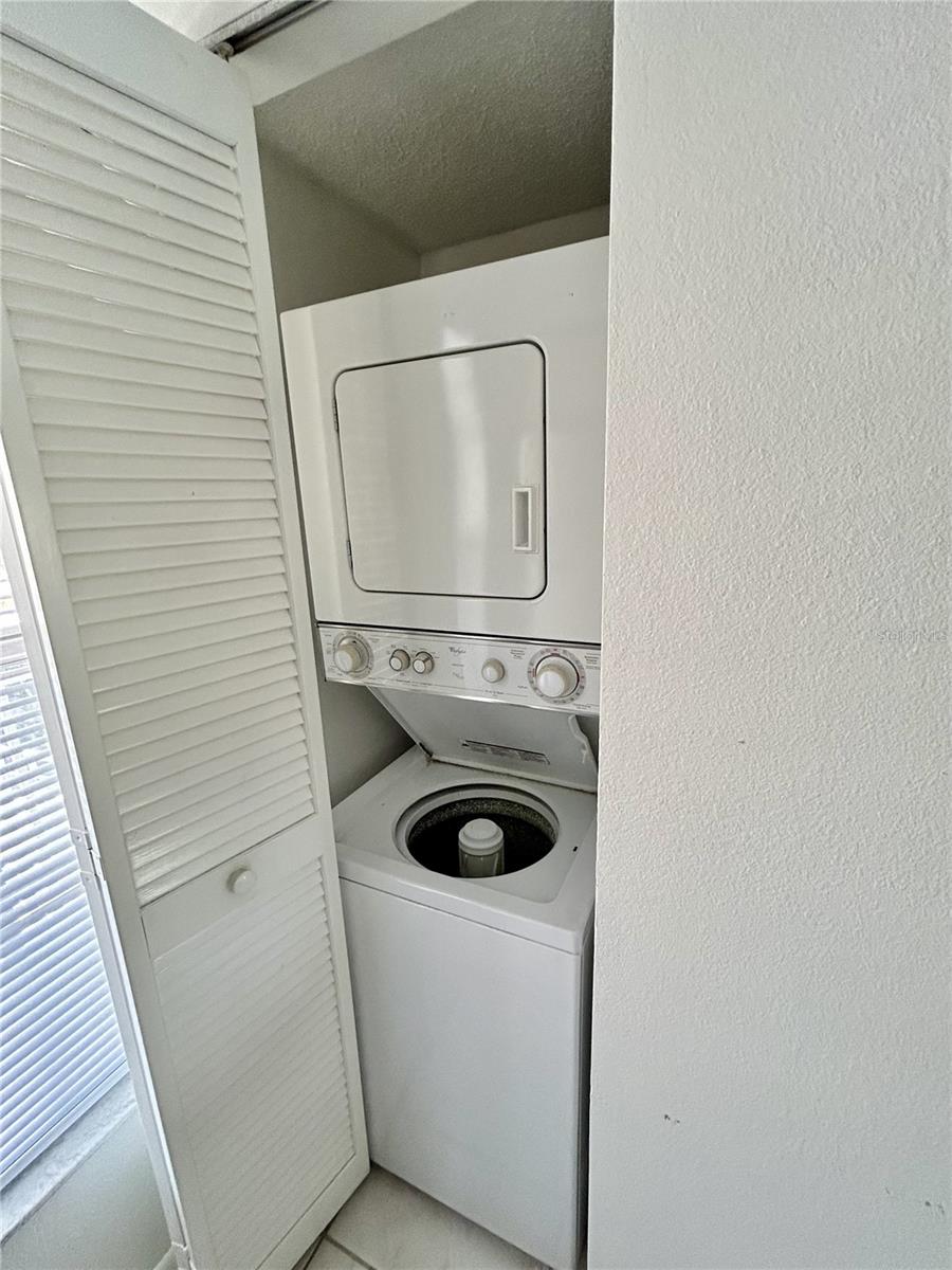 Stackable washer & dryer inside