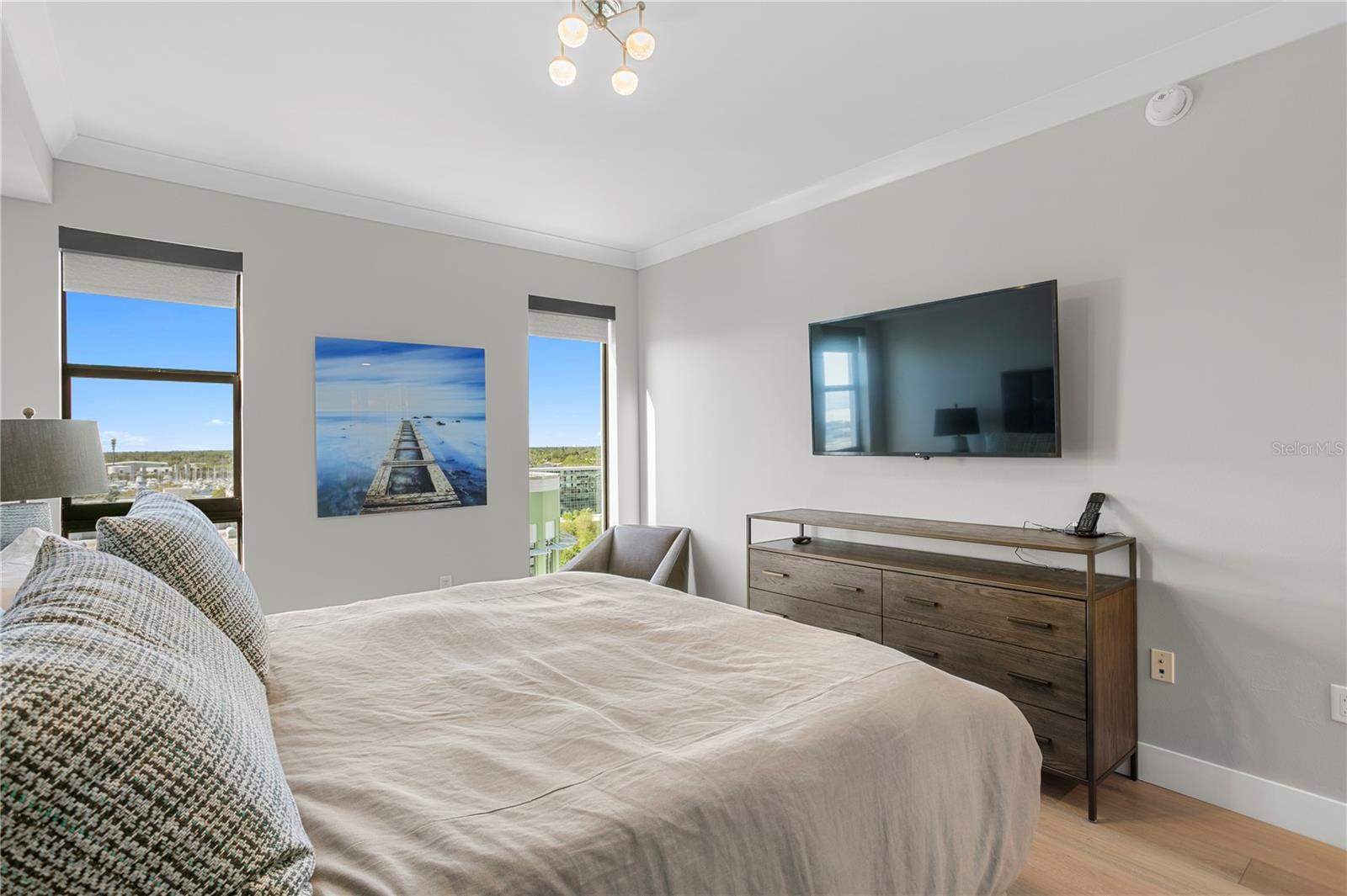 Master bedroom with wonderful views of Tampa Bay