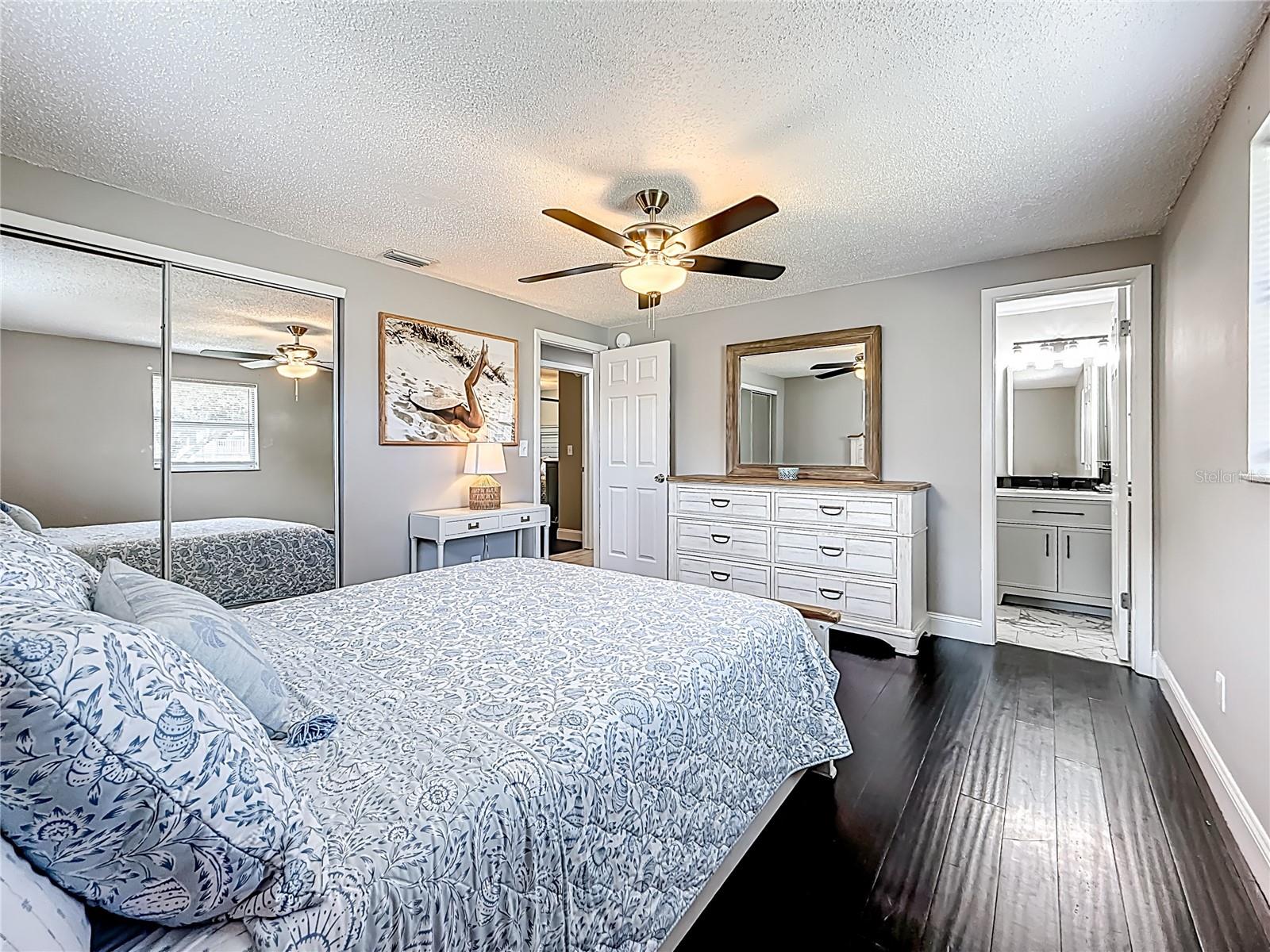 Master bedroom with attached bath