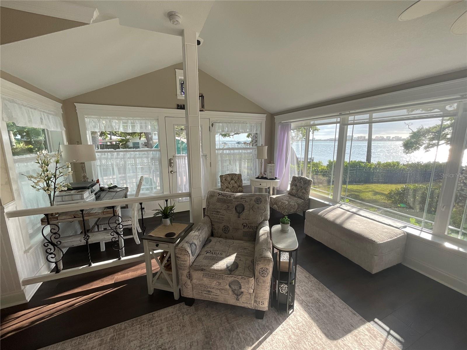 The extended living area with lots of views south and west