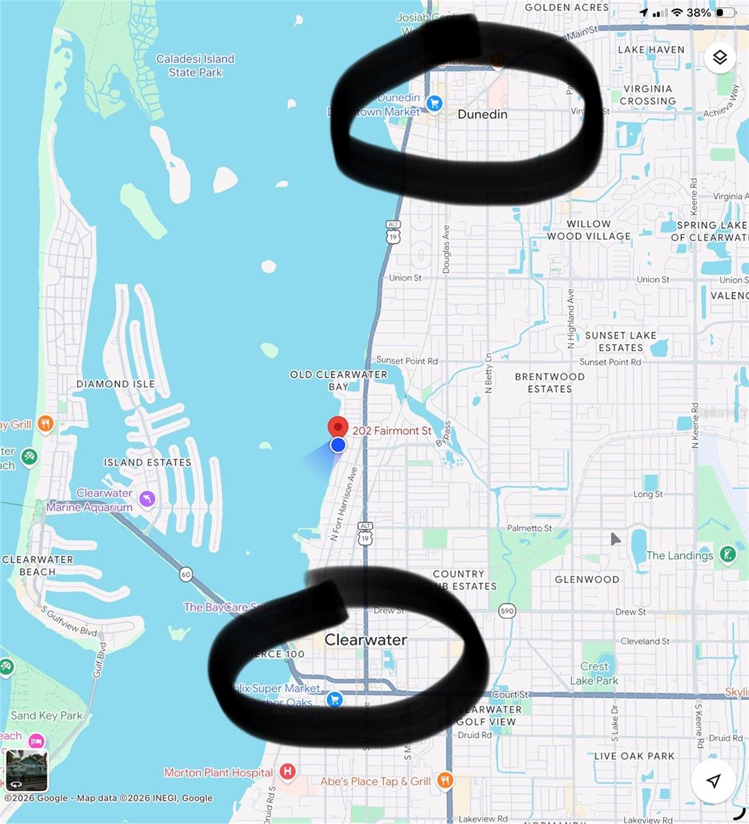 Location to the downtown Clearwater area and the quaint town of Dunedin… See you soon