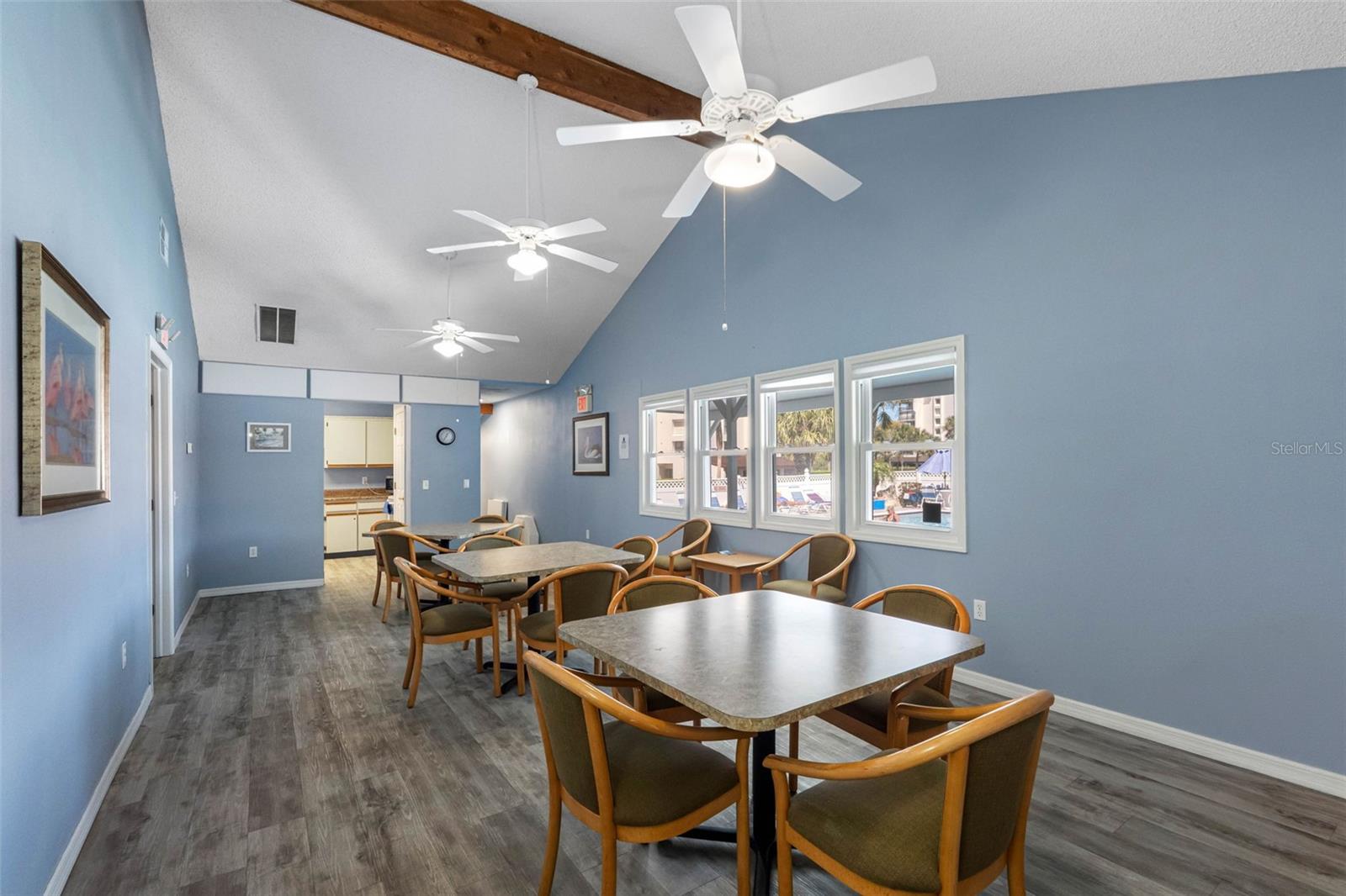 .. There are two Clubhouses in Shipwatch. This is the smaller one by the heated Lap Pool, Spa and Gym facilities. Kitchen off the pool area comes in handy..