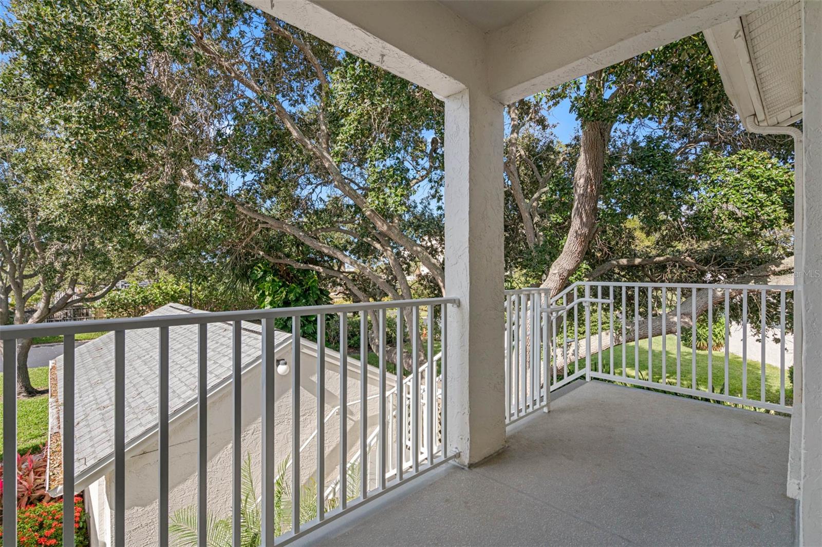 Another Shot of  Private 2nd Floor Entrance Landing... Most Folks Keep a Table and Chairs out Here. Owners  Just replaced all the Exterior Stairs & Installed a New Roof. All Paid For..