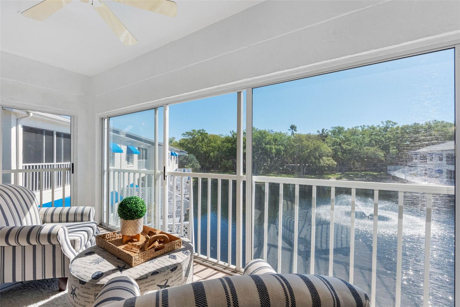 ... Finished Glass Enclosed Lanai adds extra Air Conditioned Space to the Condo. Lanai can be accessed from Liivng area and Master bedroom.