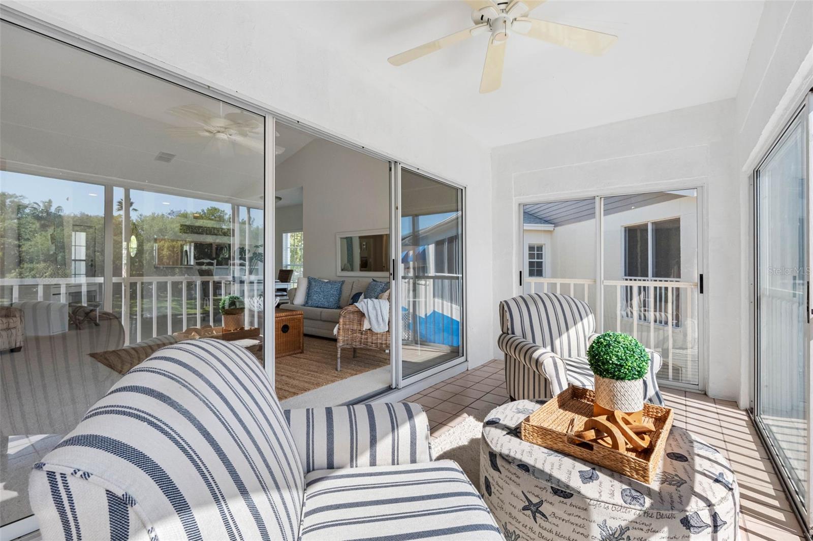 .. Not all the Units at Shipwatch have the Glass Enclosed Lanai.. This allows you to enjoy the extra square footage it provides.. You can Close or open the Living Room Sliders as you wish or have a Florida breeze running thru the entire unit.