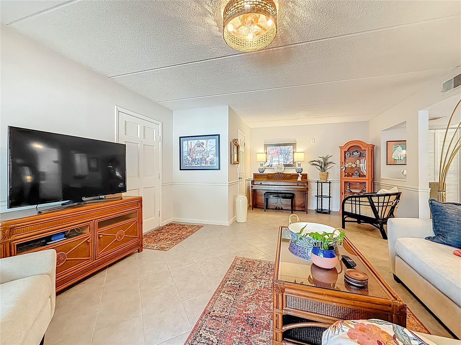 Living room from screened lanai