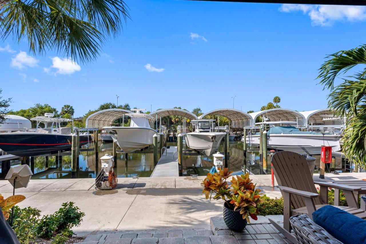 Boat dock view from Lanai