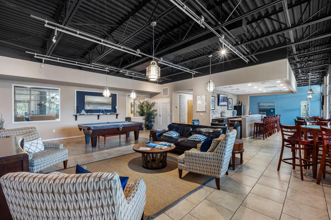 Captin's Lounge area - can be reserved for parties/events.