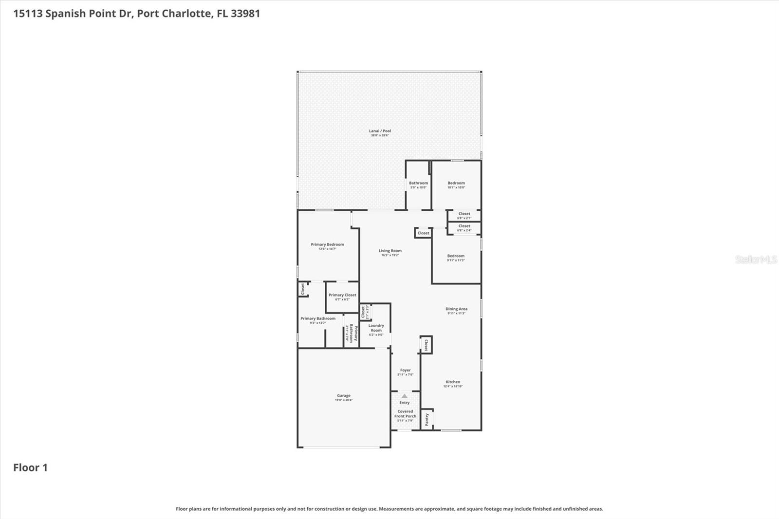 15113 SPANISH POINT DR, PORT CHARLOTTE, FL, 33981