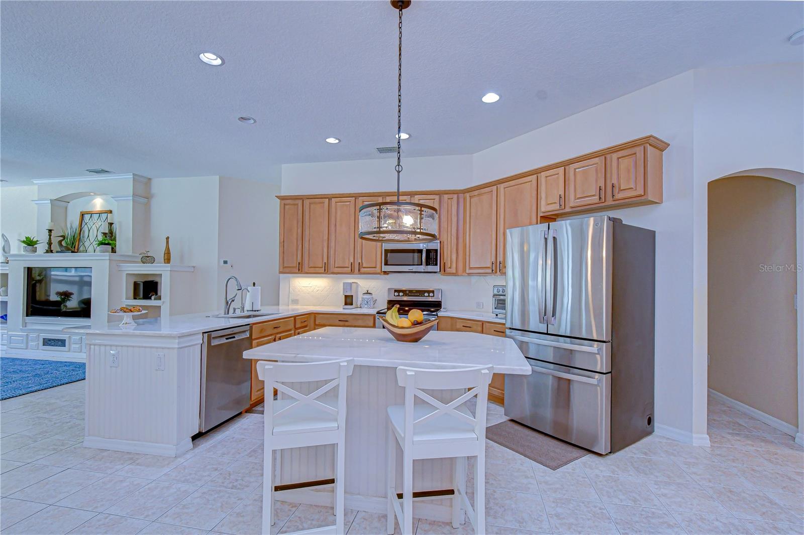 Beautiful countertops enhancing the space.