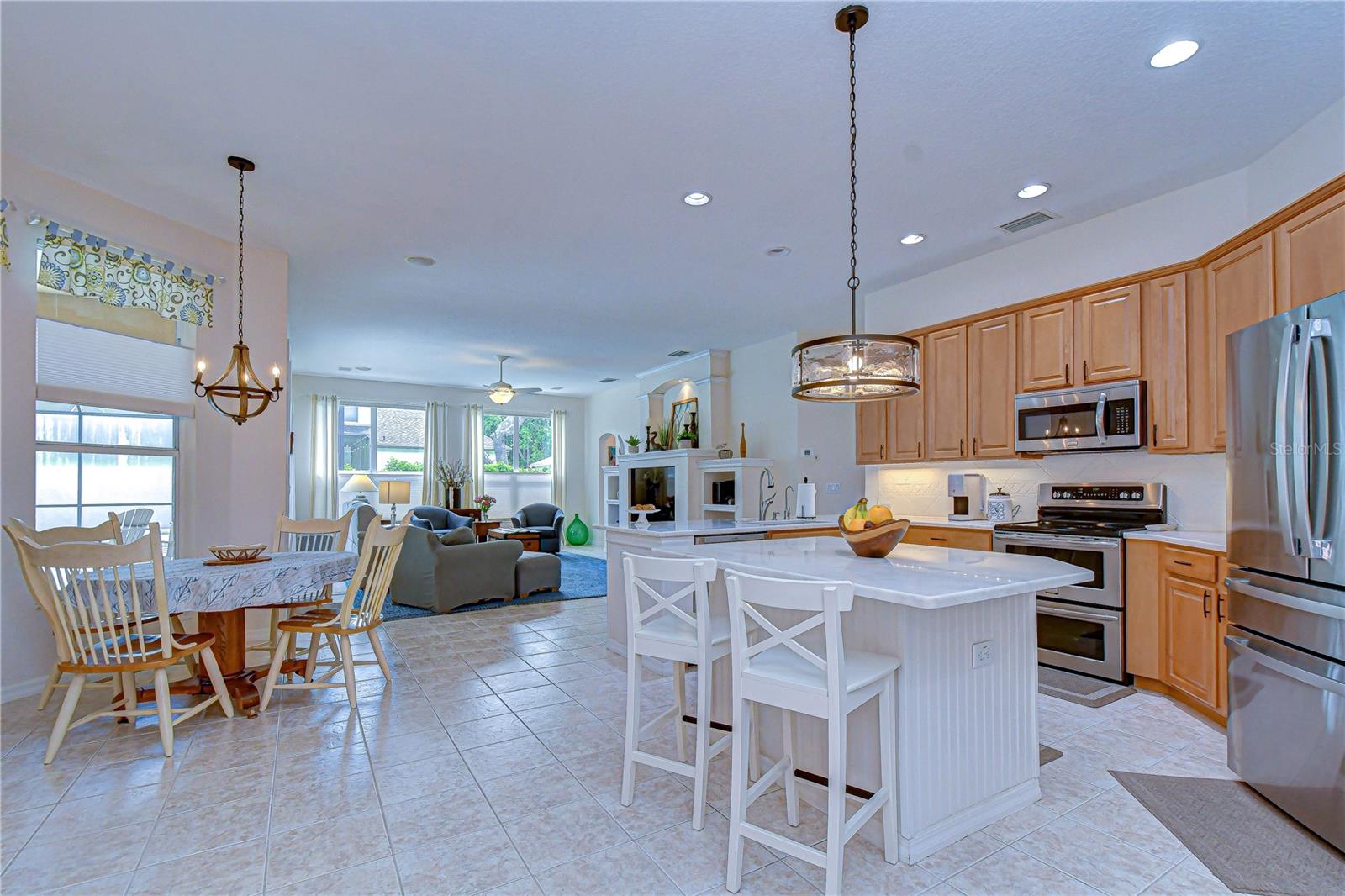 Open layout ideal for entertaining.