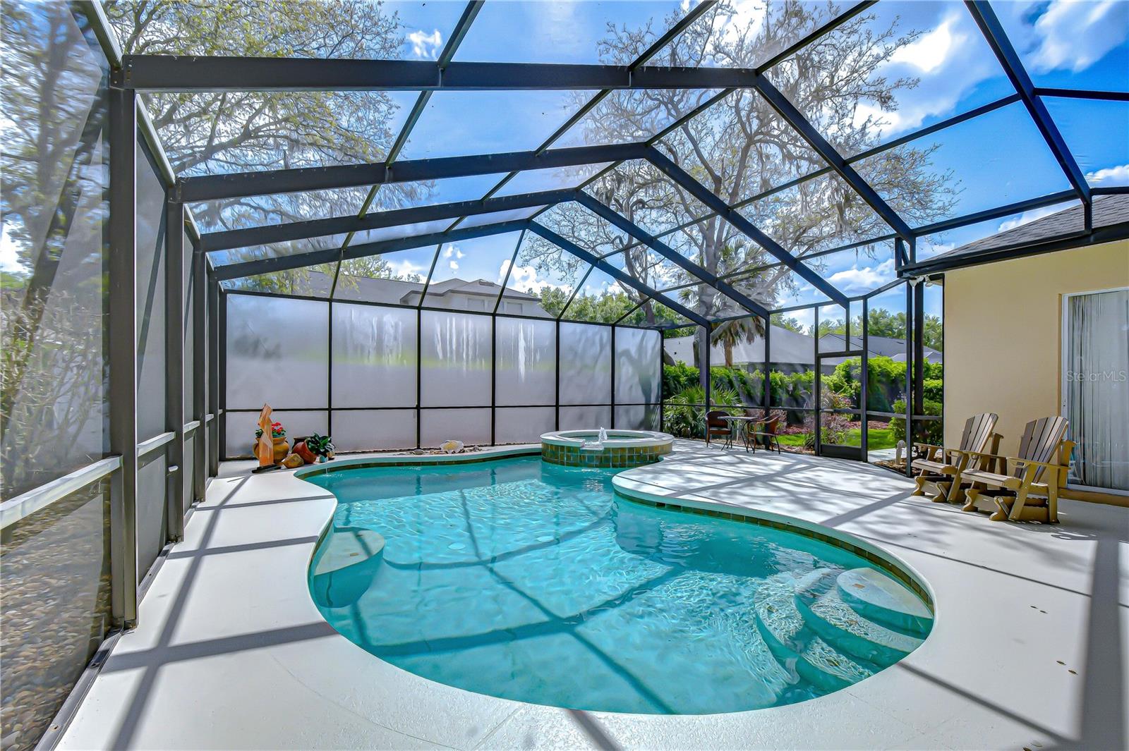 Heated pool and spa designed for relaxation.