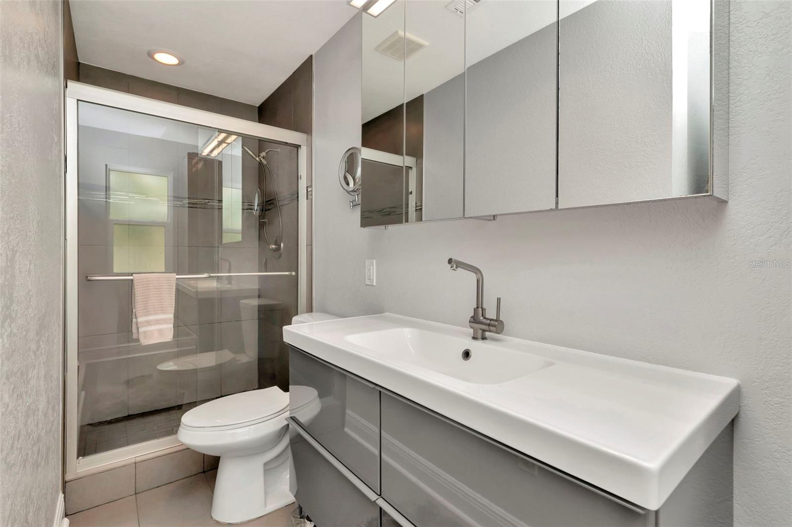 Primary east bath with shower