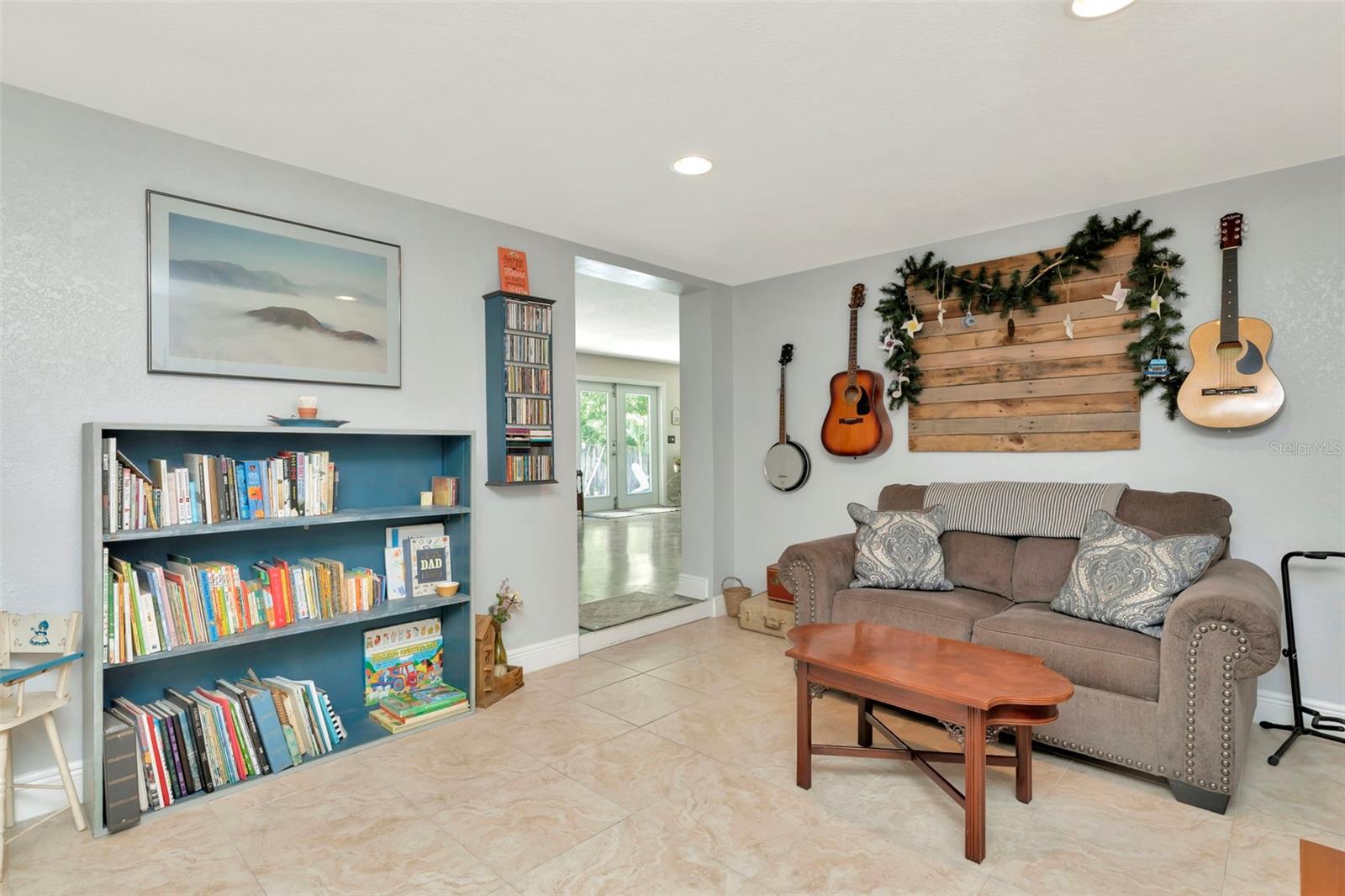 Formal living room and entry to great room